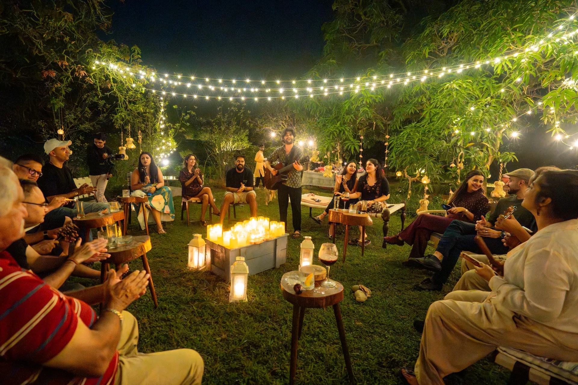 Outdoor evening gathering at The Breakthrough Collective